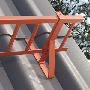 vidaXL Roof Snow Guard Red 300 x 29.5 x 34.5 cm Steel