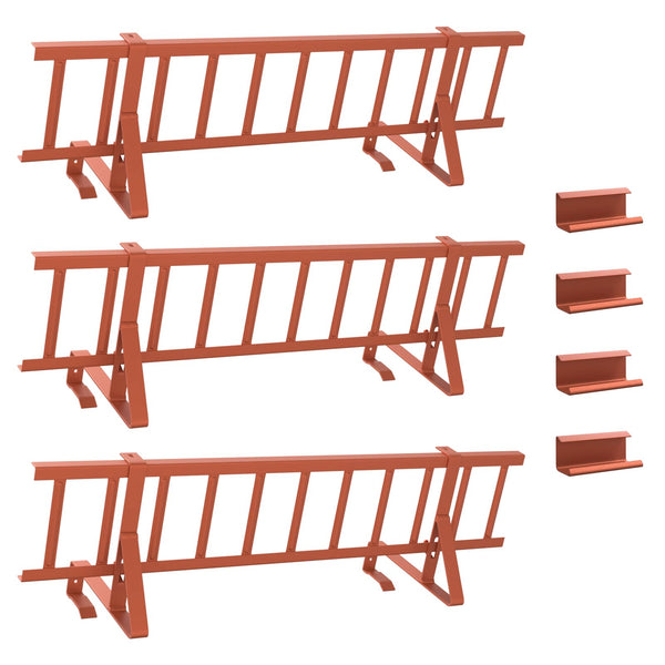 vidaXL Roof Snow Guard Red 300 x 29.5 x 34.5 cm Steel