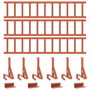 vidaXL Roof Snow Guard Red 300 x 29.5 x 34.5 cm Steel