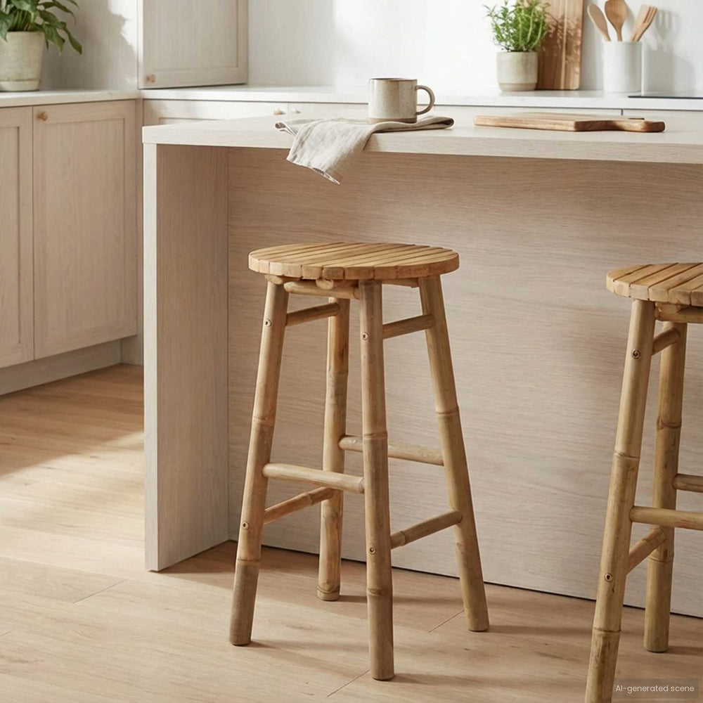 vidaXL Garden Storage Natural Ø 38 x 68 cm Bamboo