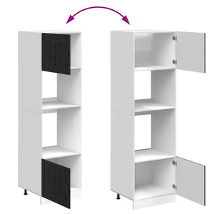 Küchenschrank Schwarz Eiche 60x57x207 cm