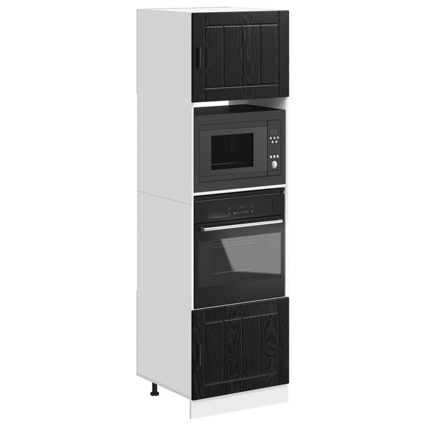 Küchenschrank Schwarz Eiche 60x57x207 cm