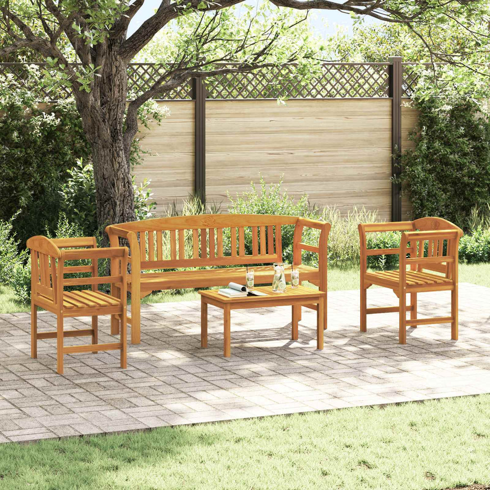 Garten Lounge Set Akazie Massivholz 4-teilig