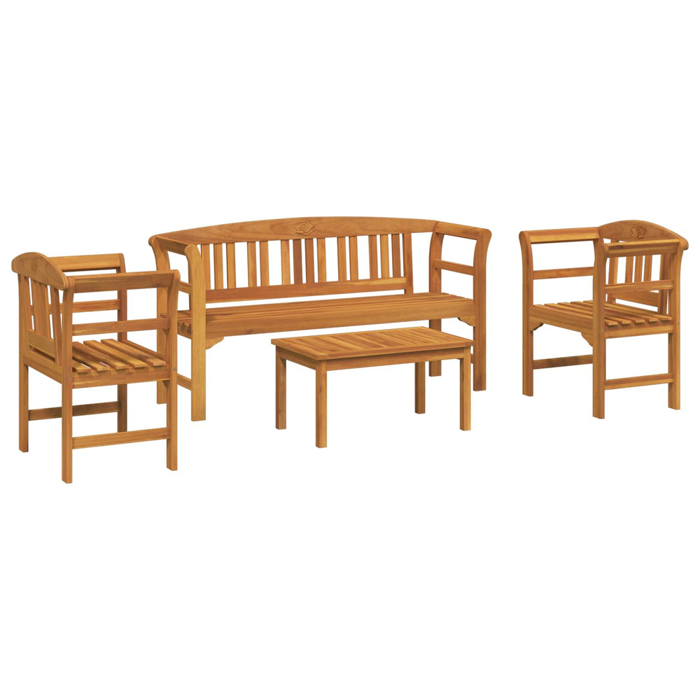 Garten Lounge Set Akazie Massivholz 4-teilig