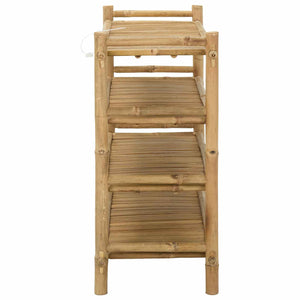 vidaXL Shoe Rack with Shelf Natural 4-Tier Bamboo