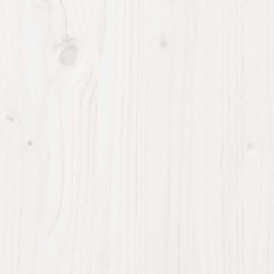 vidaXL Bed Frame White 200 x 200 cm Solid Pine Wood