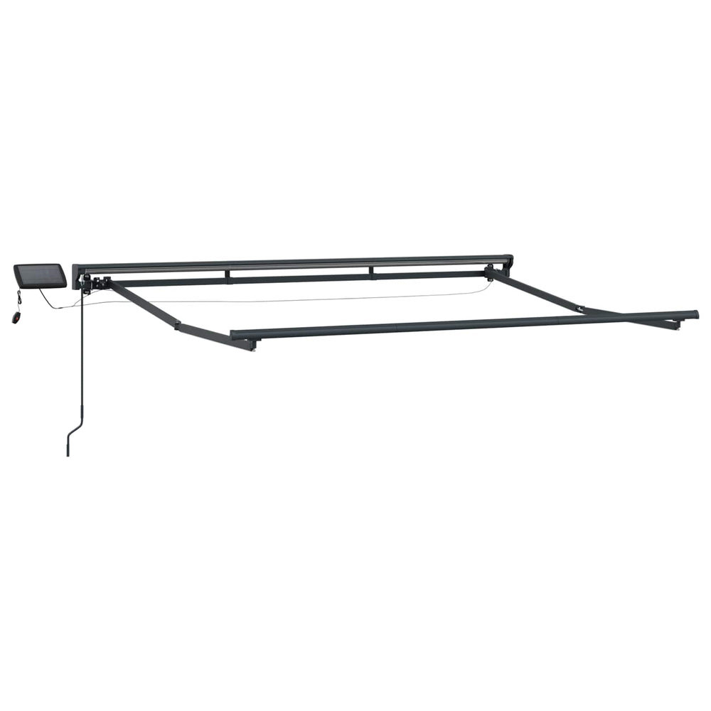 vidaXL Manual Awning Frame with LEDs Anthracite 2.5 x 2 m Aluminium