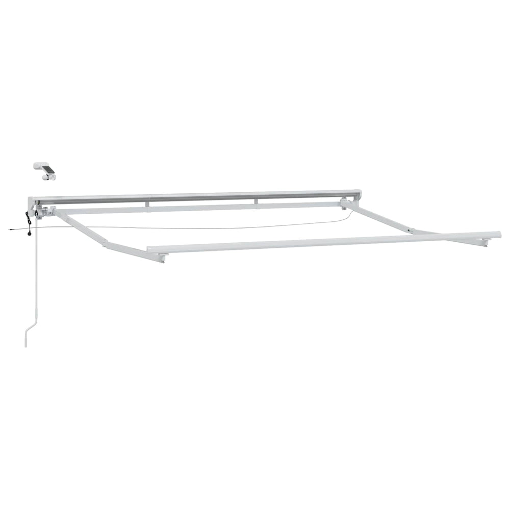 vidaXL Electric Awning Frame with LEDs White 3 x 2.5 m Aluminum