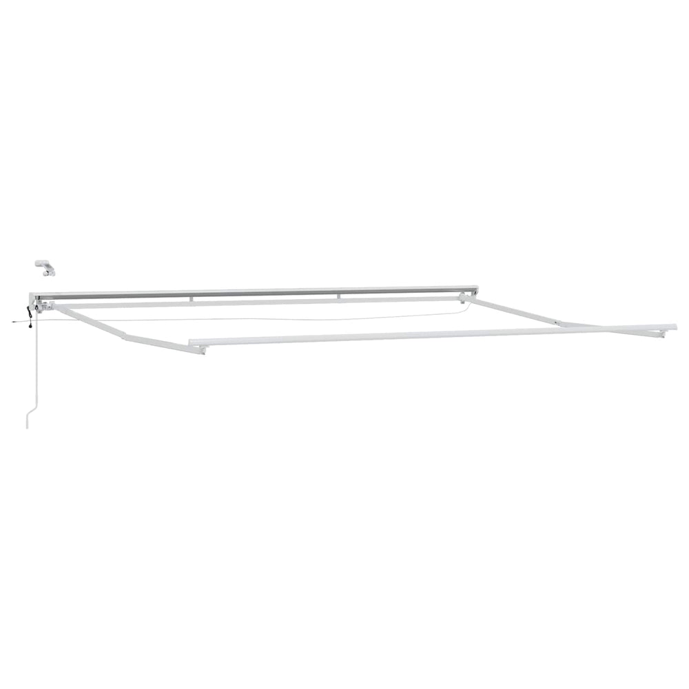 vidaXL Electric Awning Frame with LEDs White 4 x 3 m Aluminum