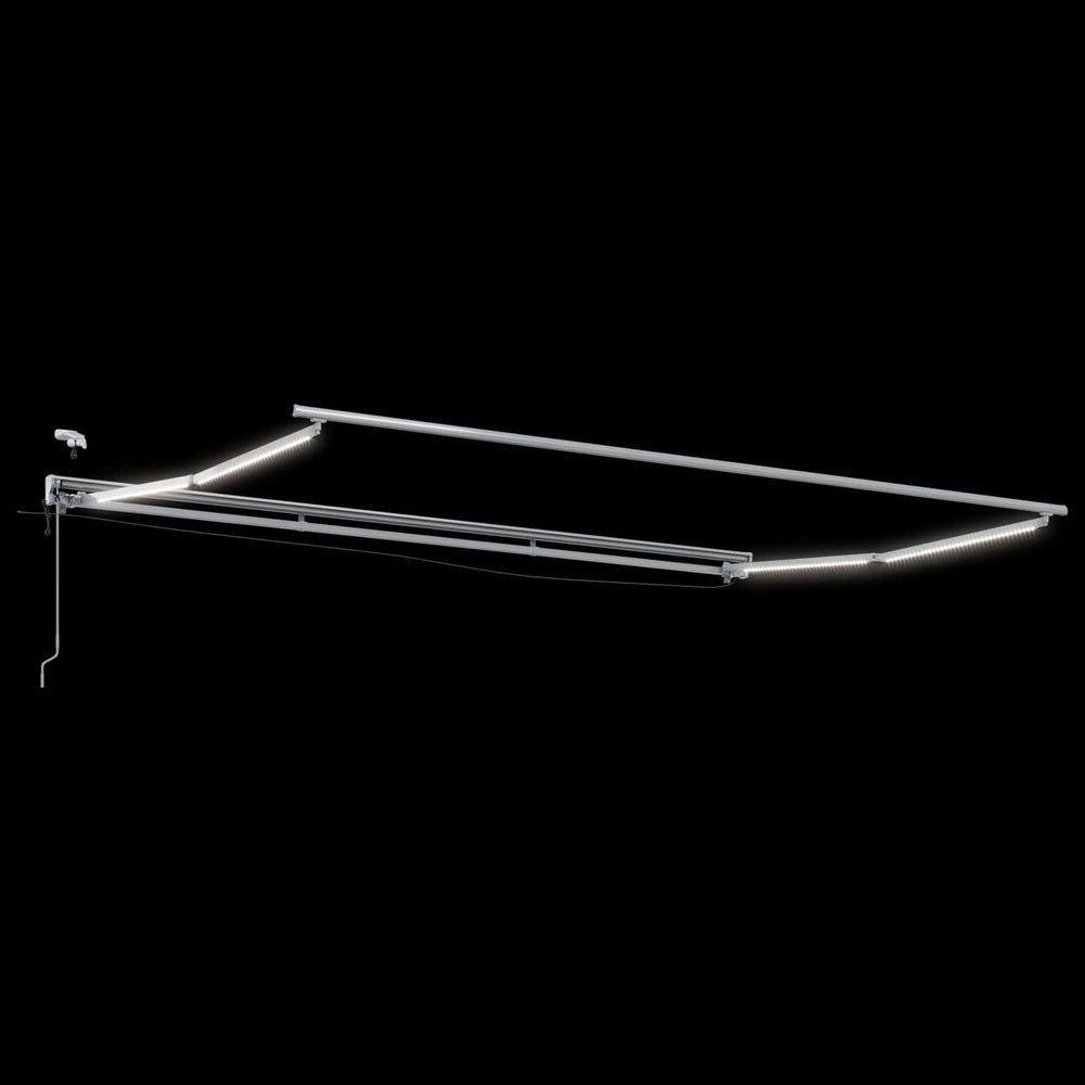 vidaXL Electric Awning Frame with LEDs White 4 x 3 m Aluminum