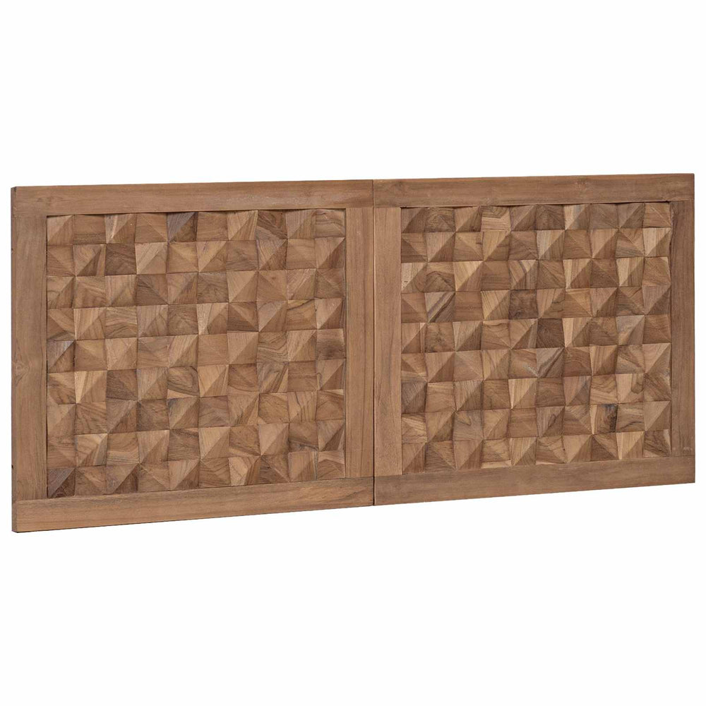 vidaXL Wall-Mounted Headboard Natural 120 cm Solid Teak Wood