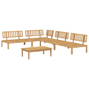vidaXL Sofa Set with Cushions Solid 5 pcs Anthracite Solid Acacia Wood