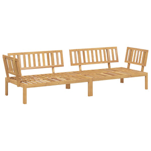 vidaXL Sofa Set with Cushions Solid 2 pcs Anthracite Solid Acacia Wood
