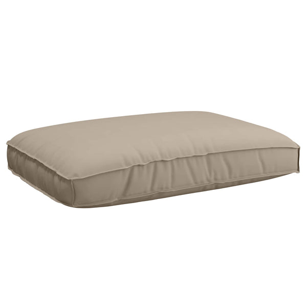vidaXL Sofa Set with Cushions Solid Acacia Wood 2 pcs Taupe