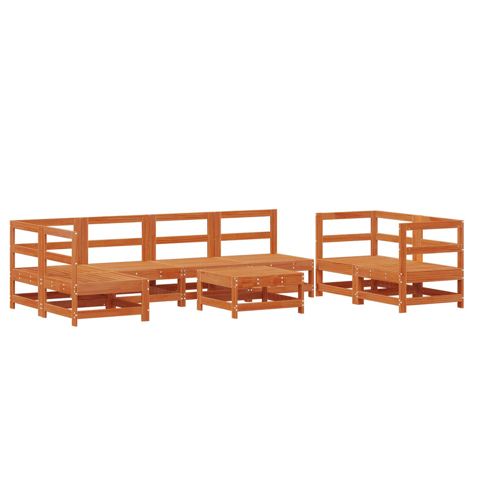 vidaXL 8-Piece Garden Lounge Set Honey Brown Solid Pine Wood