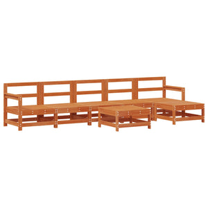 vidaXL 7-Piece Garden Lounge Set Honey Brown Solid Pine Wood