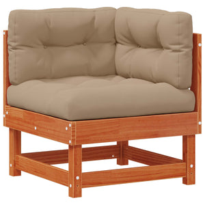vidaXL 33-Piece Garden Lounge Set Wax Brown Solid Pinewood