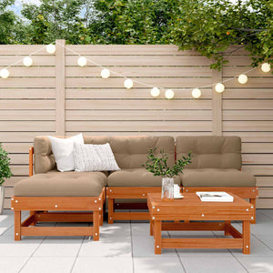 vidaXL Garden Lounge Set 13 pcs Waxed Brown Solid Pine Wood