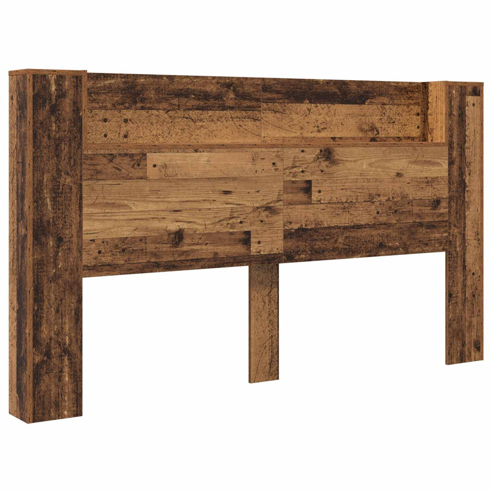 vidaXL Headboard Cabinet with LED Reclaimed Wood 180 x 16.5 x 103.5 cm