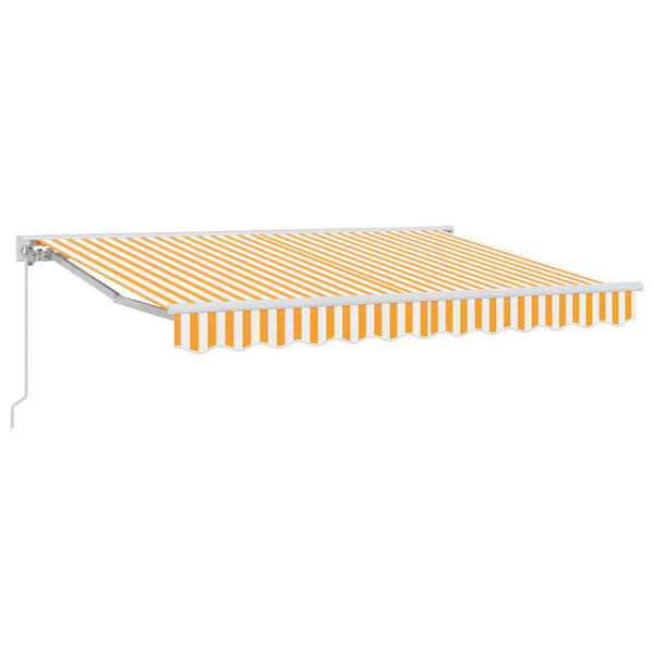 Gelbe, manuelle einziehbare Markise, 3 x 2,5 m