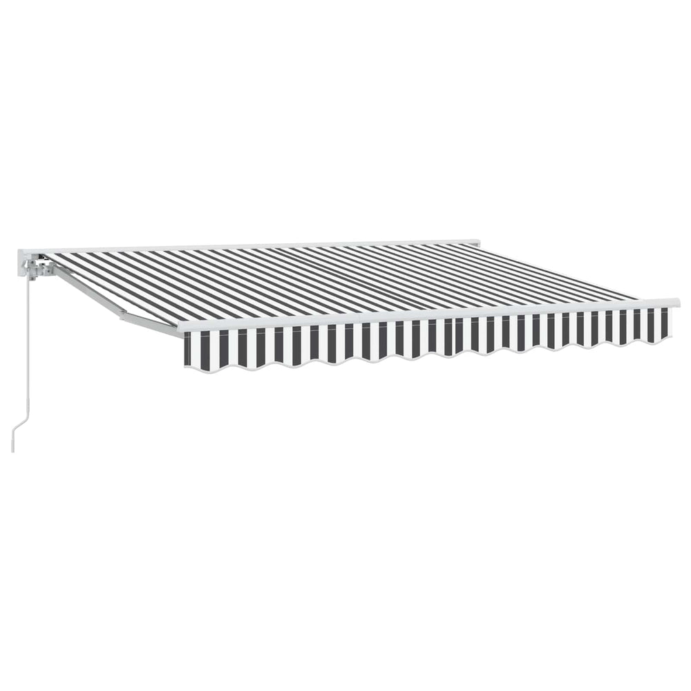 Einziehbare Markise, 3 x 2,5 m, Anthrazit/Weiß