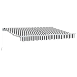 Einziehbare Markise, 3 x 2,5 m, Anthrazit/Weiß