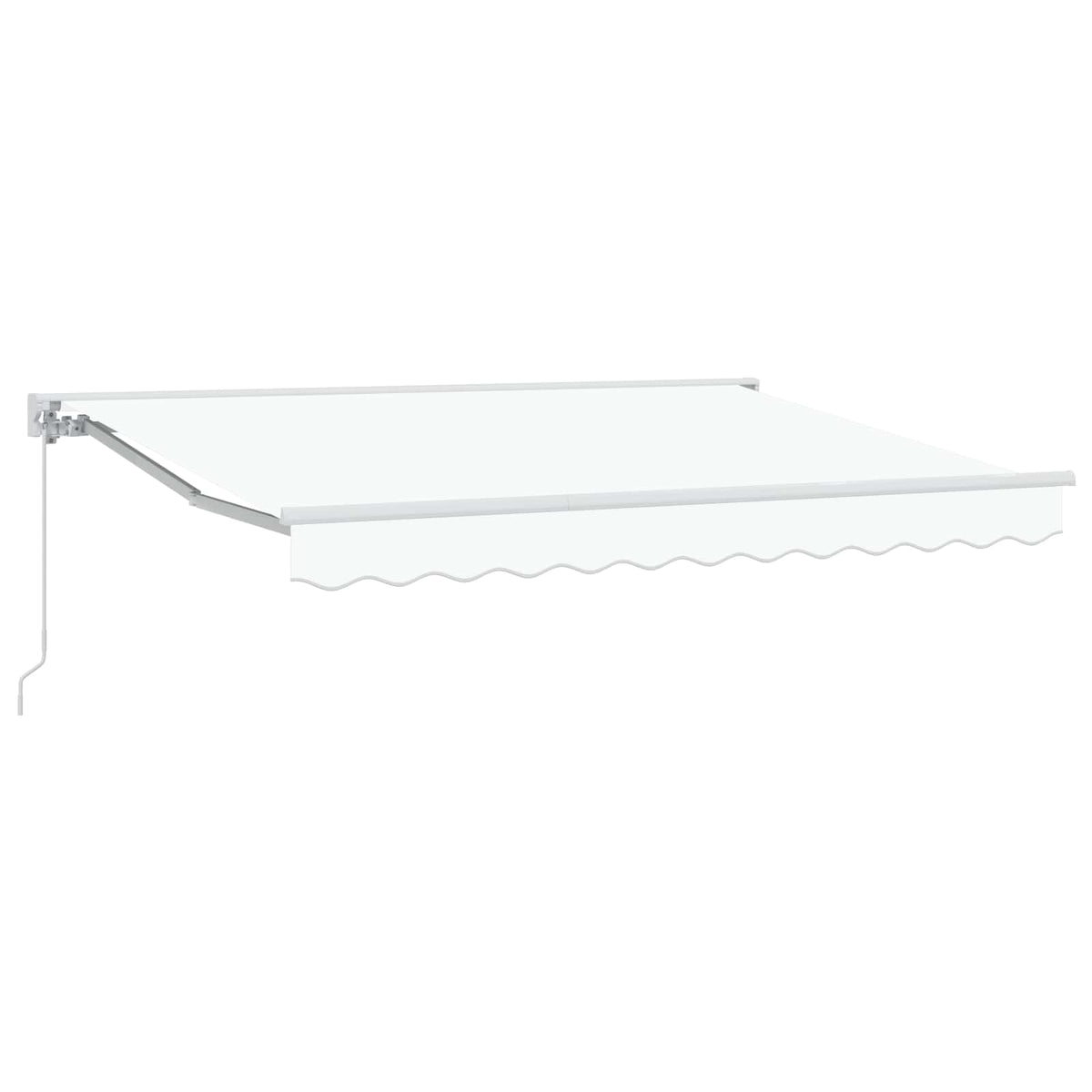 vidaXL Manual Retractable Awning White 3 x 2.5 m