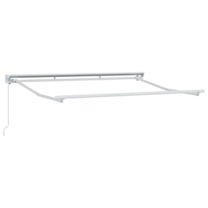 vidaXL Manual Retractable Awning White 3 x 2.5 m