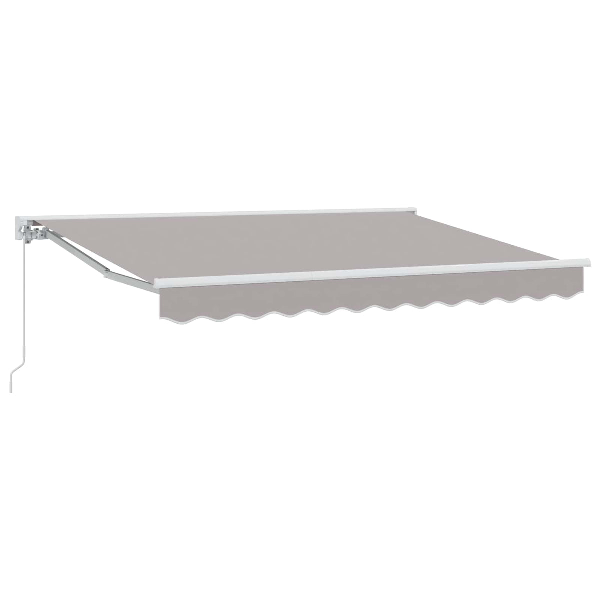 vidaXL Manual Retractable Awning Light Gray 3 x 2.5 m