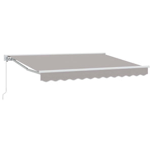 vidaXL Manual Retractable Awning Light Gray 3.5 x 2.5 m