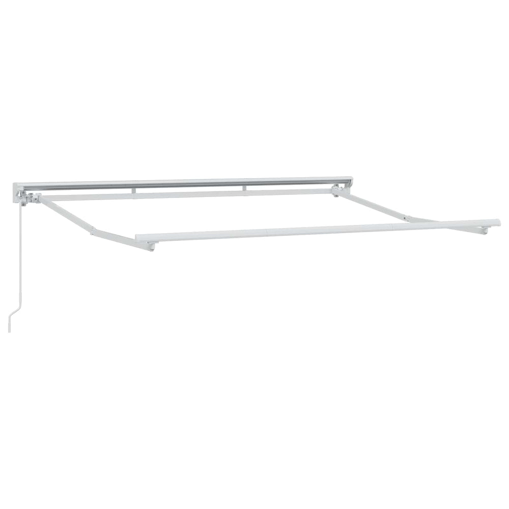 vidaXL Manual Retractable Awning Green and Yellow 3.5 x 2.5 m