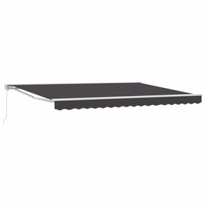 vidaXL Manual Retractable Awning Anthracite 4 x 3 m