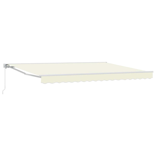vidaXL Manual Retractable Awning Cream 4.5 x 3 m