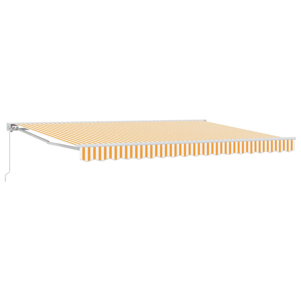 vidaXL Manual Retractable Awning Orange 4.5 x 3 m