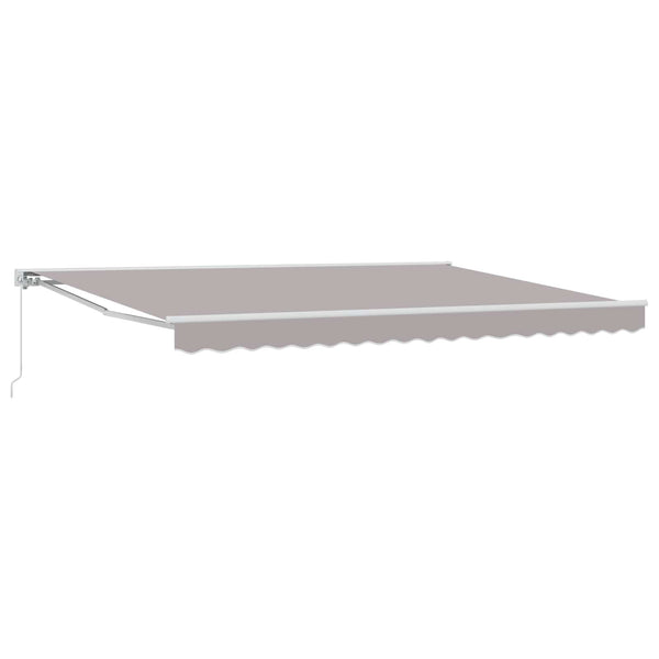 vidaXL Manual Retractable Awning Light Gray 4.5 x 3.5 m