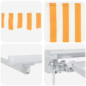 vidaXL Manual Retractable Awning Orange 5 x 3 m
