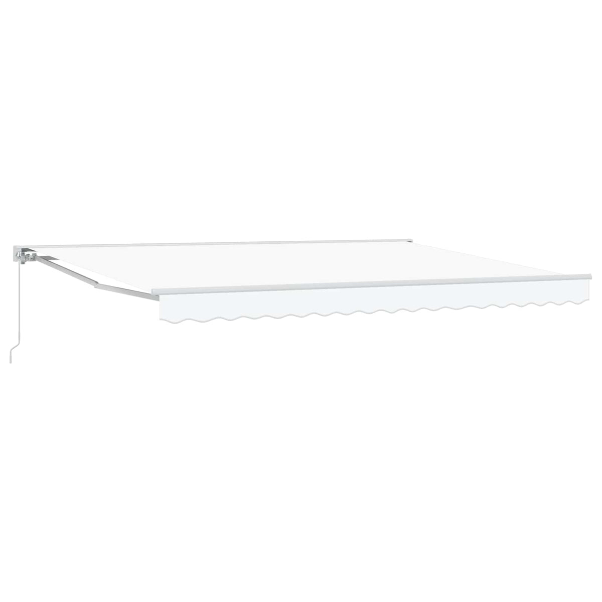 vidaXL Manual Retractable Awning White 5 x 3 m