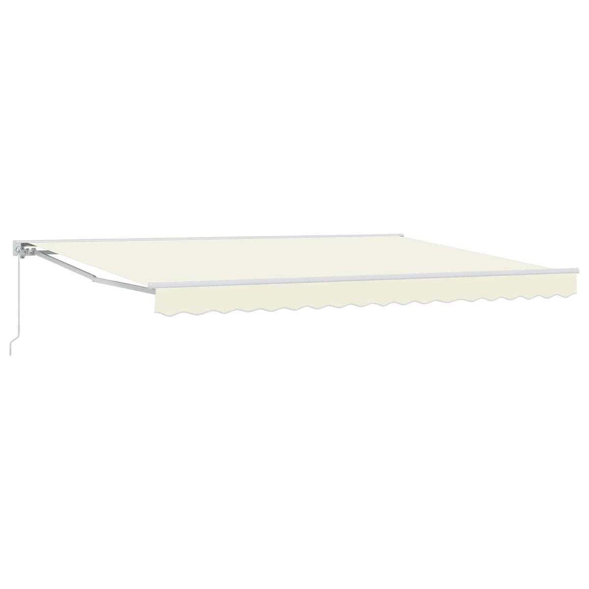 vidaXL Manual Retractable Awning Cream 5 x 3.5 m