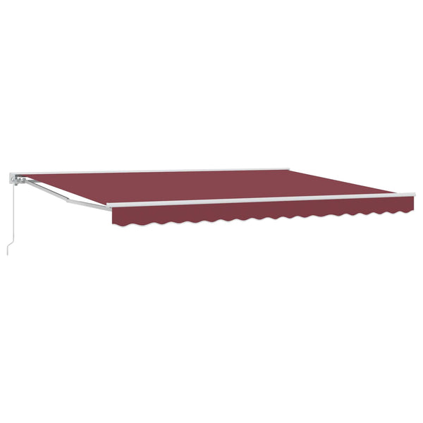 vidaXL Manual Retractable Awning Bordeaux 5 x 3.5 m