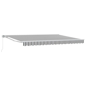 vidaXL Manual Retractable Awning Anthracite and White 5 x 3.5 m