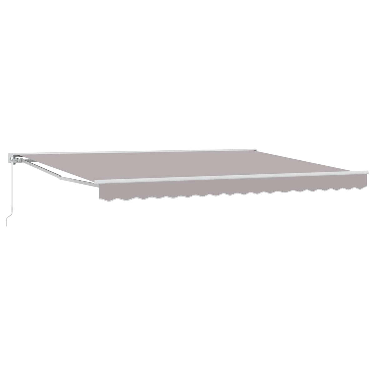 vidaXL Manual Retractable Awning Light Grey 5 x 3.5 m