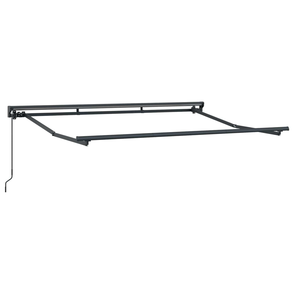 vidaXL Manual Retractable Awning Blue and White 2.5 x 2 m