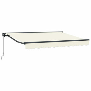 vidaXL Manual Retractable Awning Cream 2.5 x 2 m