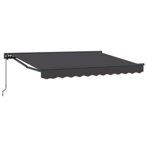 vidaXL Manual Retractable Awning Anthracite 2.5 x 2 m
