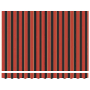 vidaXL Manual Retractable Awning Orange, Black and Yellow 2.5 x 2 m