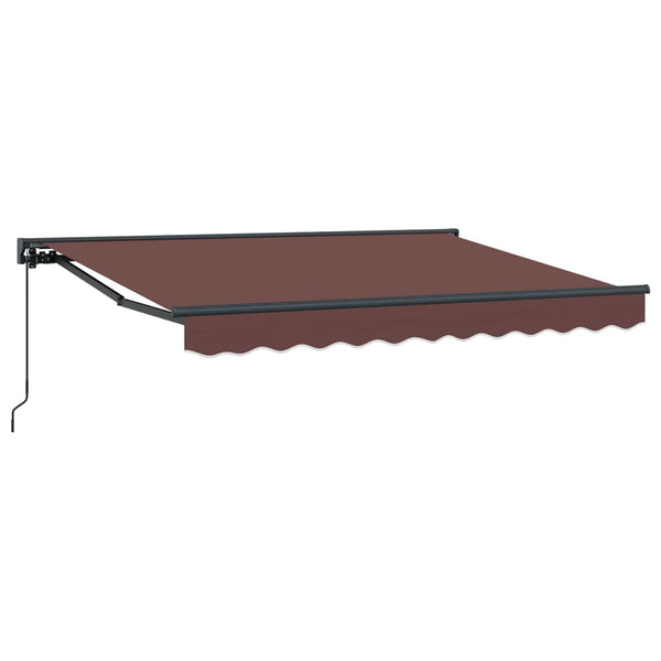 vidaXL Manual Retractable Awning Brown 2.5 x 2 m