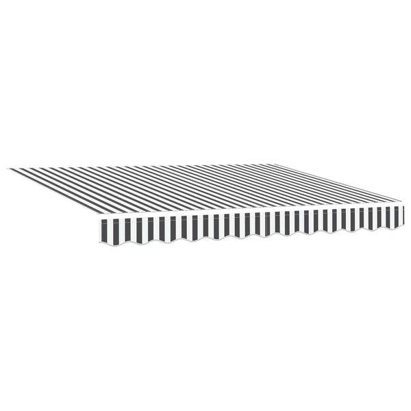 vidaXL Manual Retractable Awning Anthracite and White 2.5 x 2 m