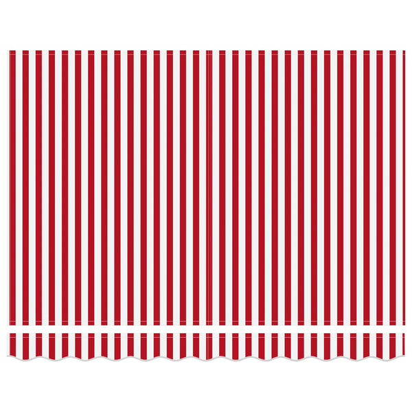 vidaXL Manual Retractable Awning Red and White 2.5 x 2 m