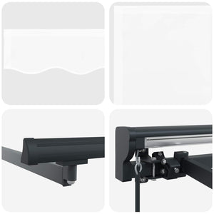vidaXL Manual Retractable Awning White 2.5 x 2 m