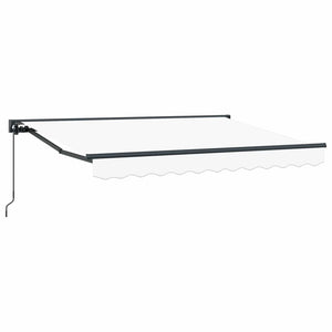 vidaXL Manual Retractable Awning White 2.5 x 2 m